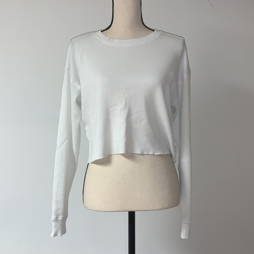 TNA Waffle Knit Crop Top XS